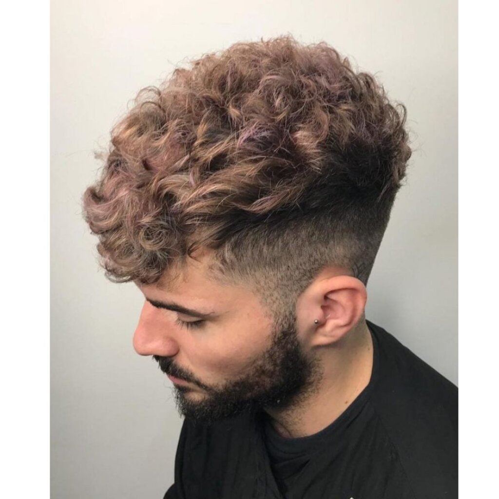 Curly High Taper Fade