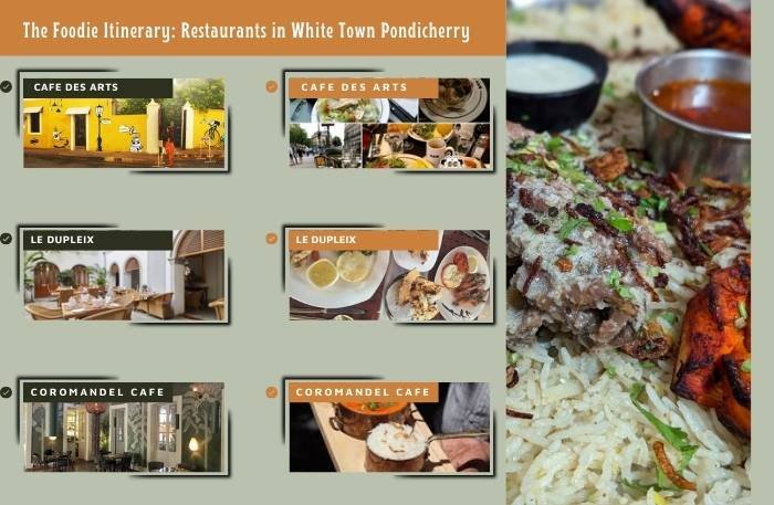  Restaurants in White Town Pondicherry